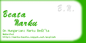 beata marku business card